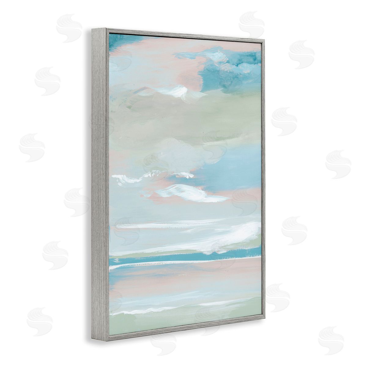 Lera Seaside Blush Sunrise Canvas Wall Art Print
