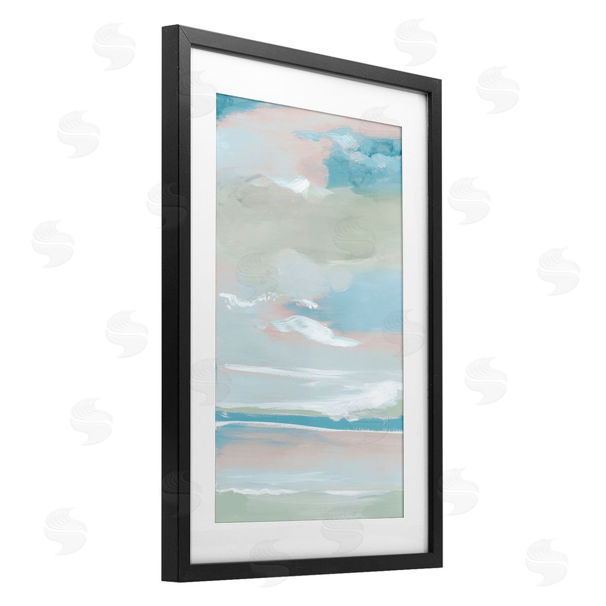 Lera Seaside Blush Sunrise Canvas Wall Art Print