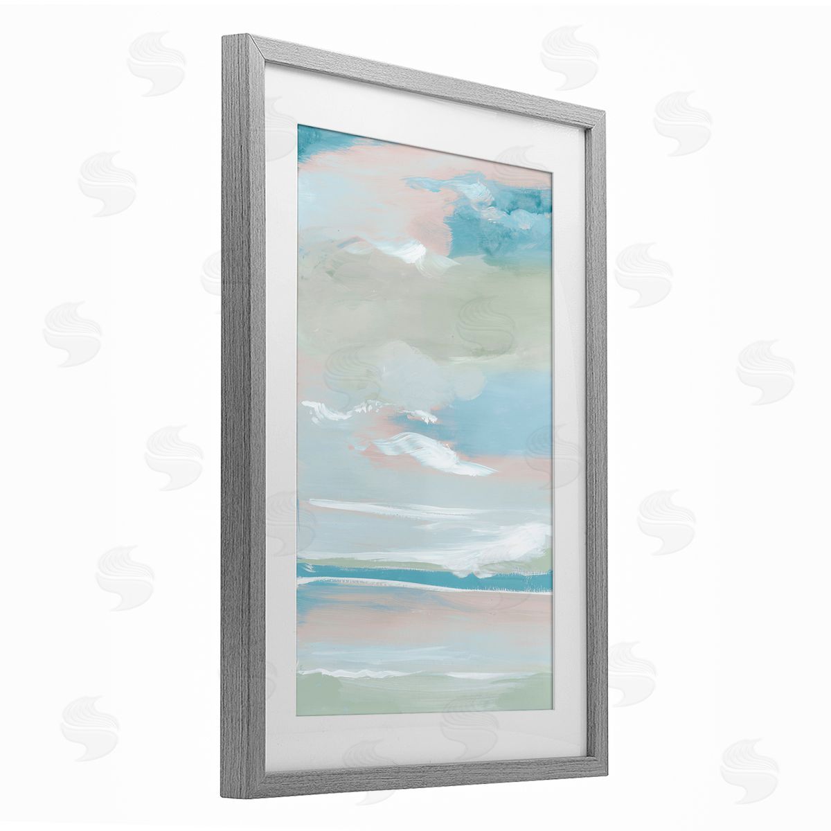 Lera Seaside Blush Sunrise Canvas Wall Art Print