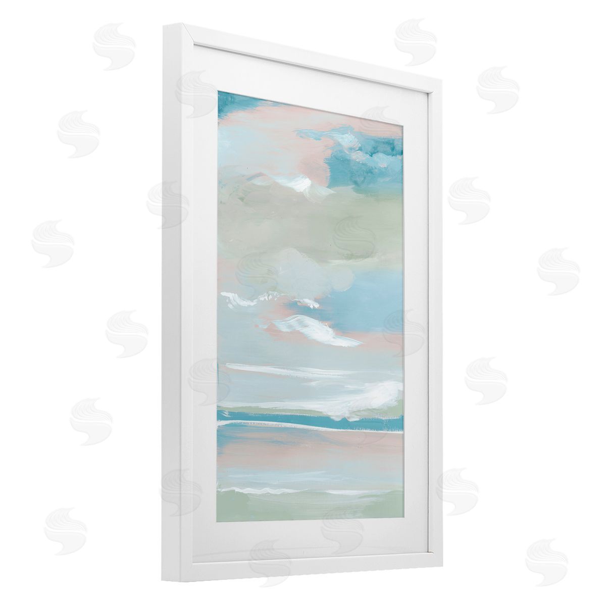 Lera Seaside Blush Sunrise Canvas Wall Art Print