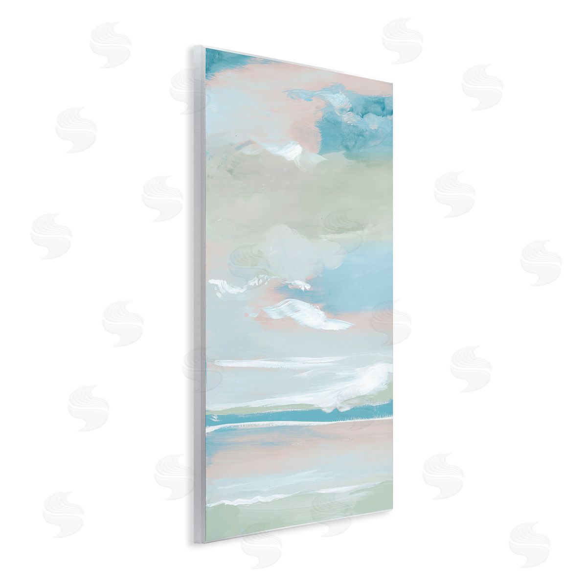 Lera Seaside Blush Sunrise Canvas Wall Art Print