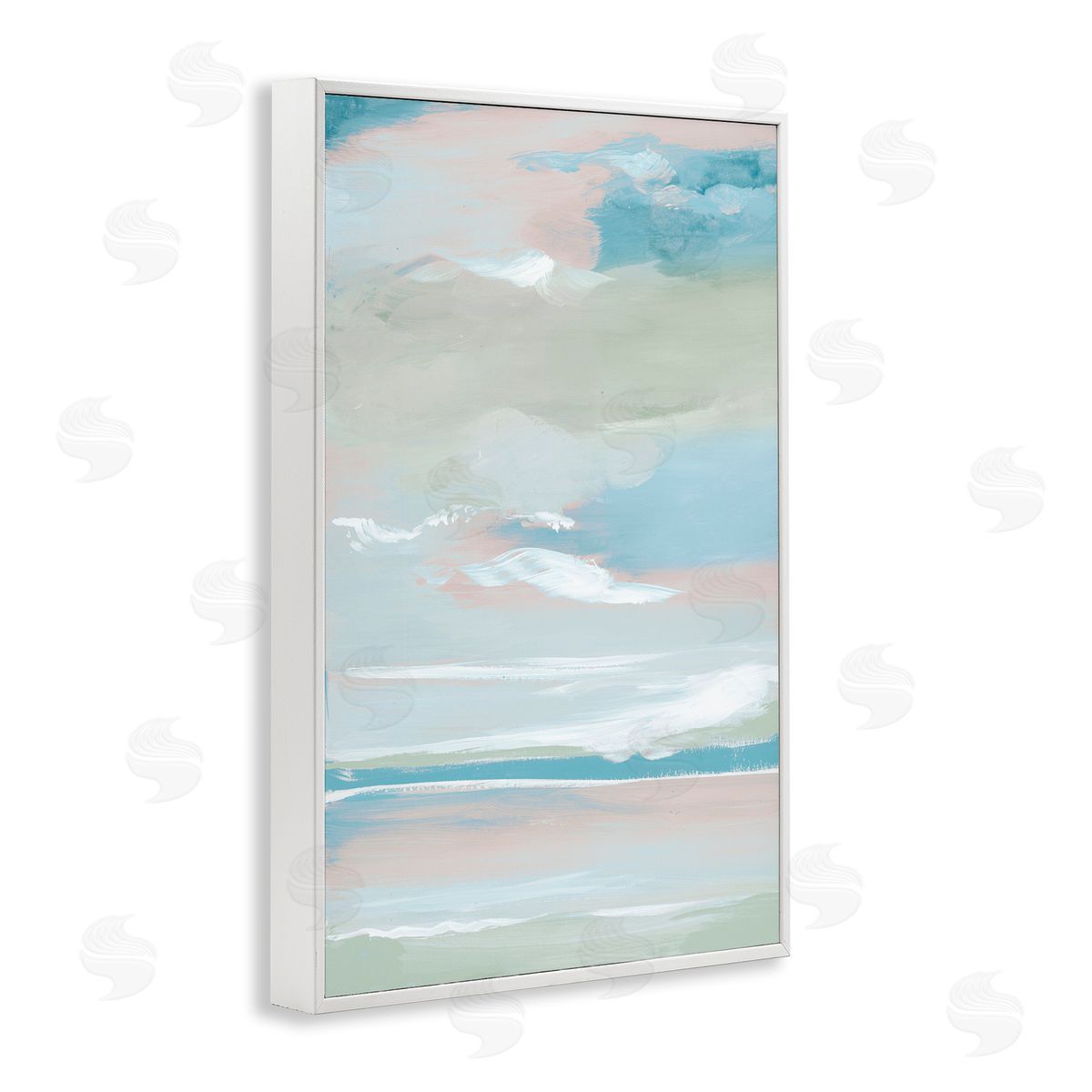 Lera Seaside Blush Sunrise Canvas Wall Art Print