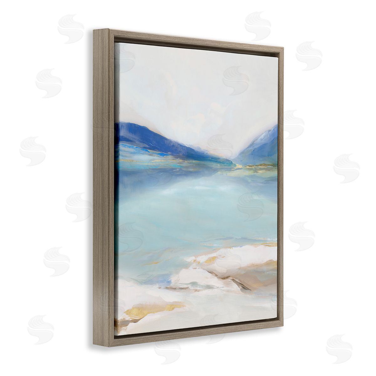 Ian C. Cerulean Vista Seascape Canvas Wall Art Print