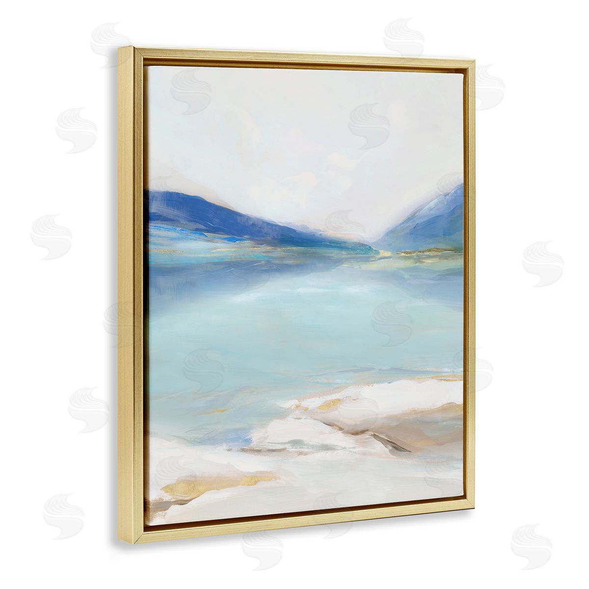 Ian C. Cerulean Vista Seascape Canvas Wall Art Print