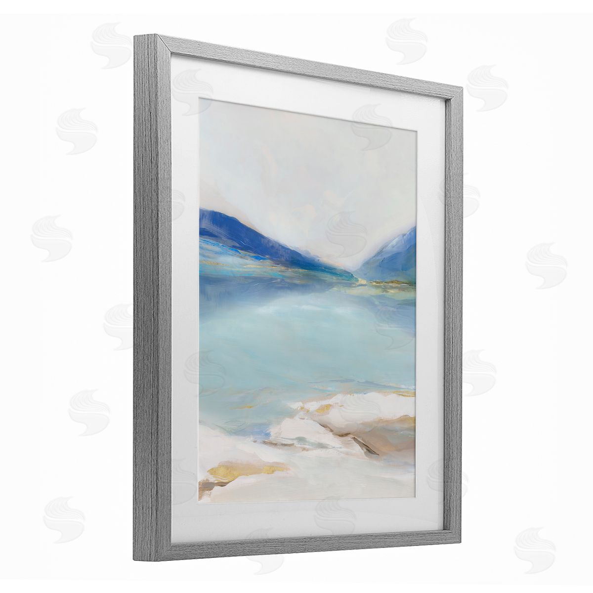 Ian C. Cerulean Vista Seascape Canvas Wall Art Print