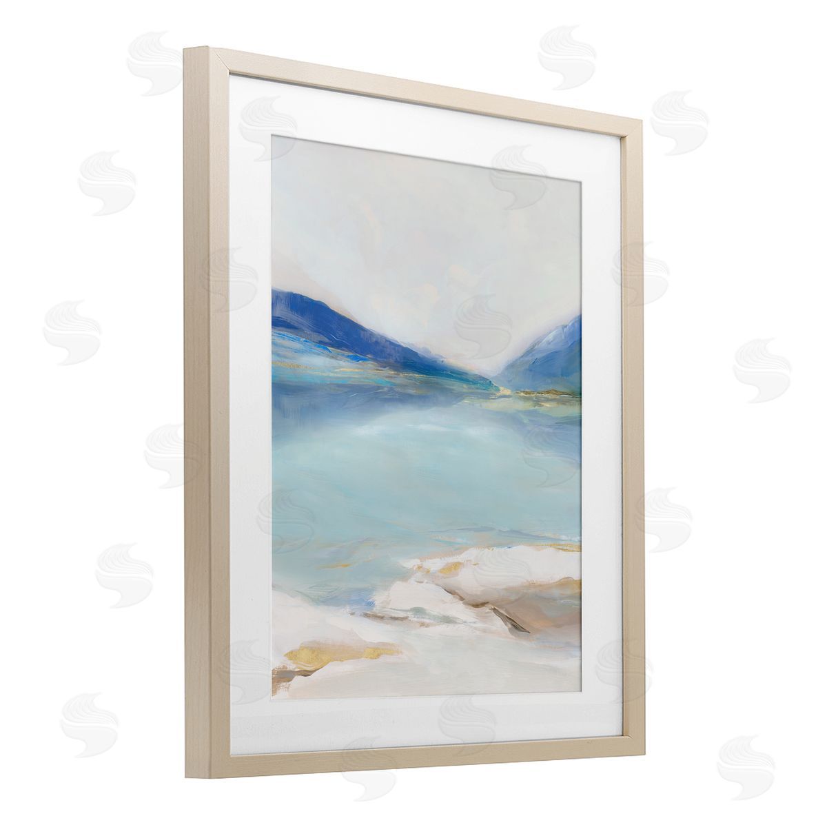 Ian C. Cerulean Vista Seascape Canvas Wall Art Print