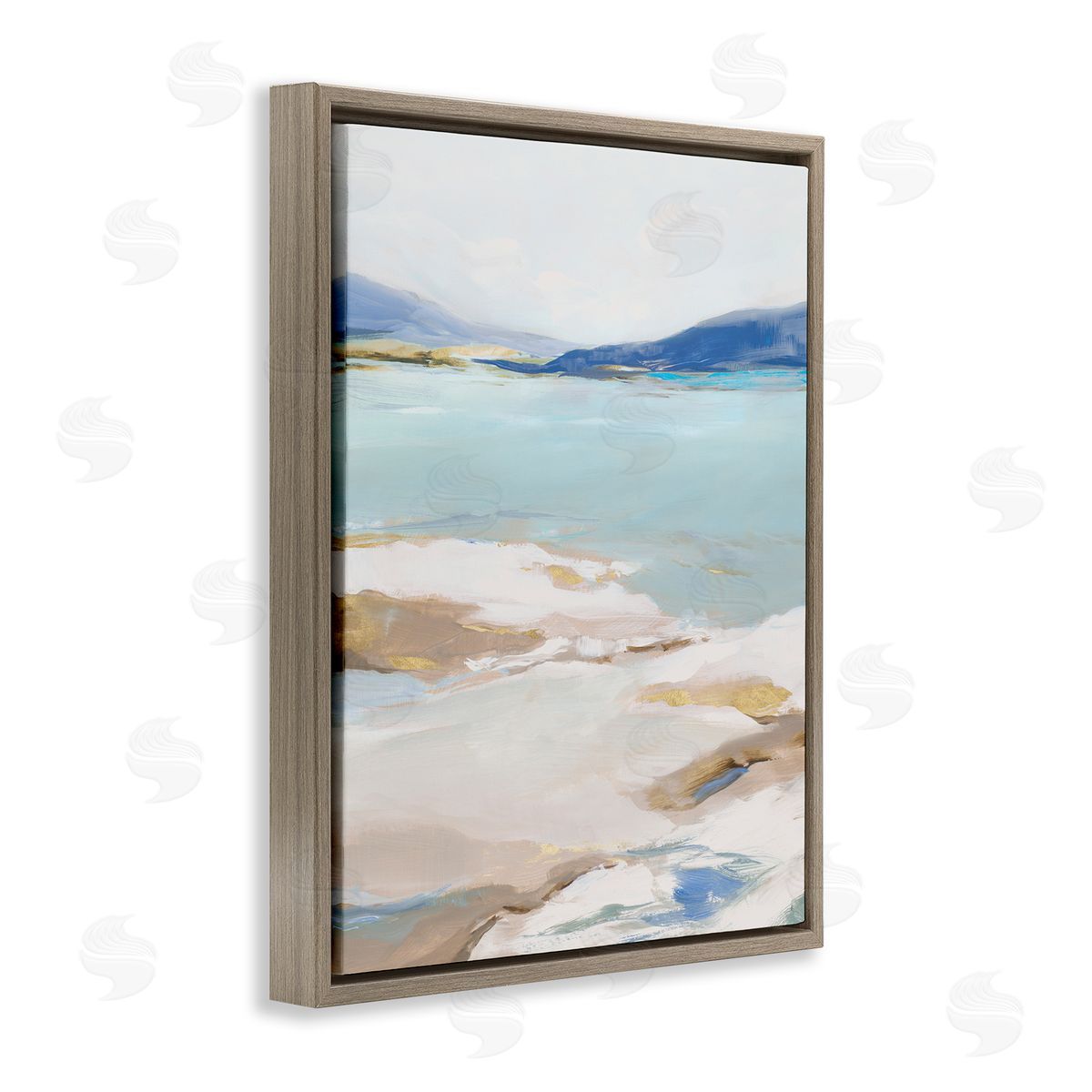 Ian C. Peaceful Cerulean Vista Canvas Wall Art Print