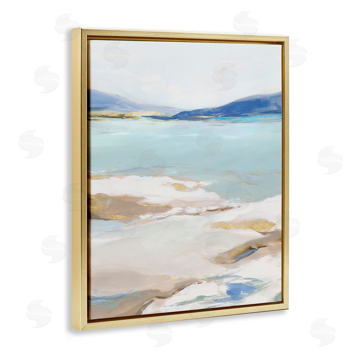 Ian C. Peaceful Cerulean Vista Canvas Wall Art Print