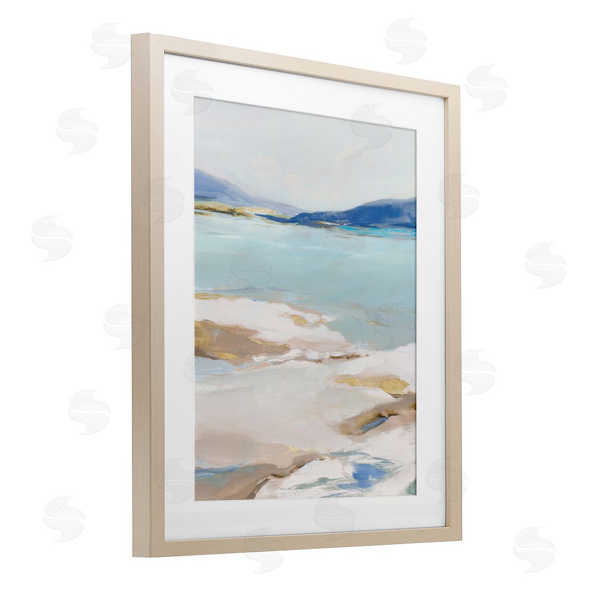 Ian C. Peaceful Cerulean Vista Canvas Wall Art Print