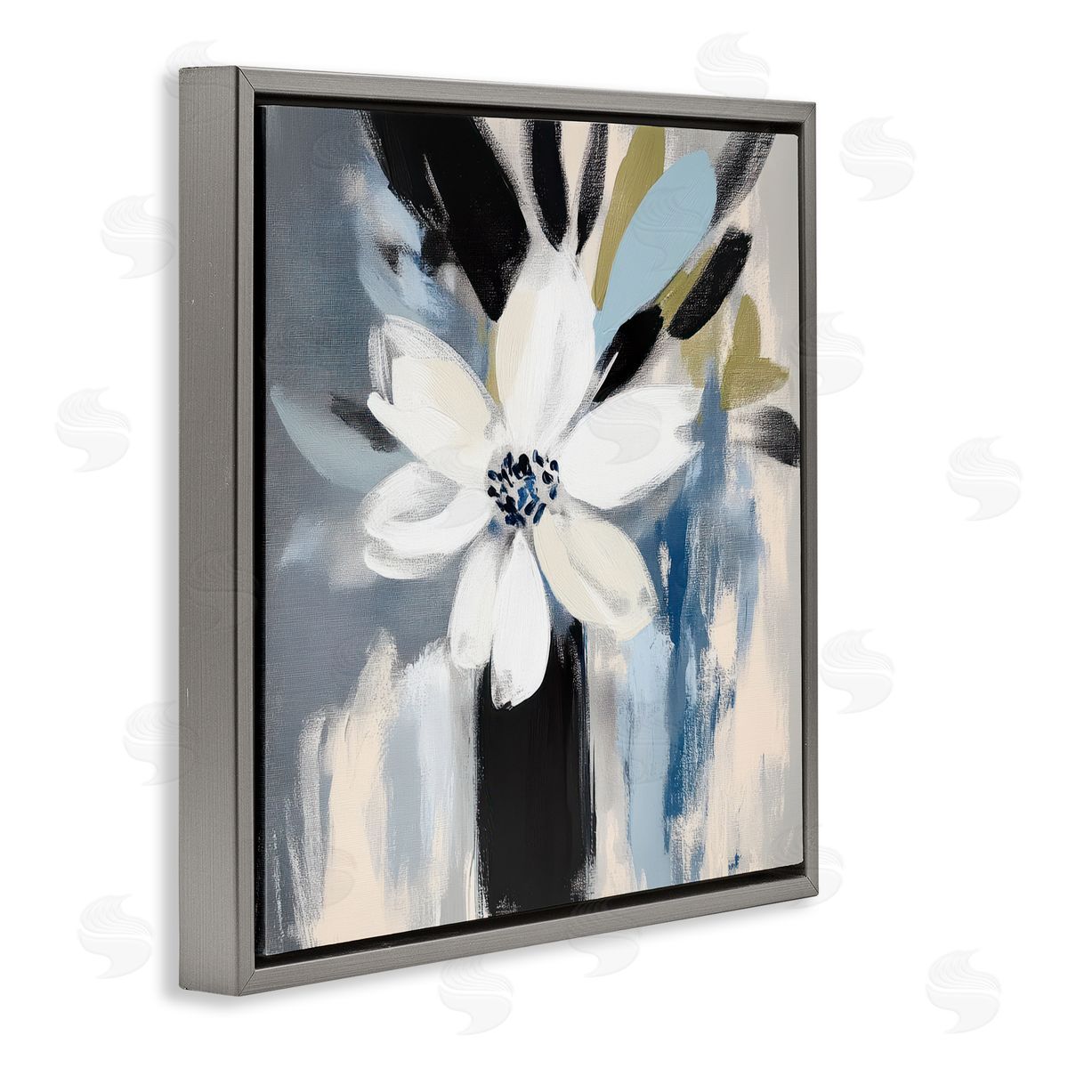 Mona Grace Timeless White Flower Vase Canvas Wall Art Print