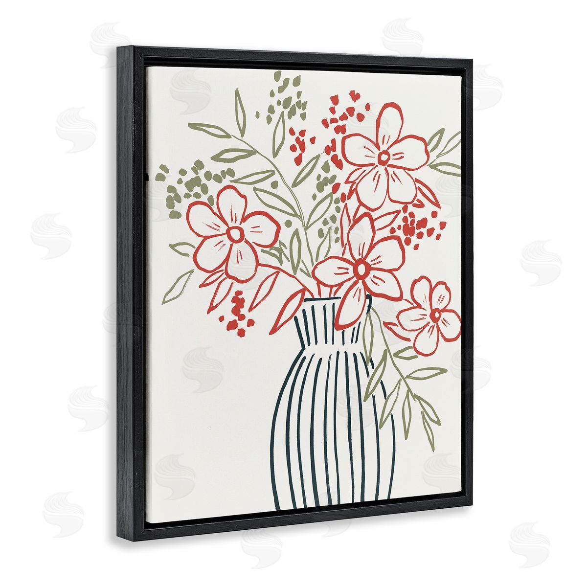 Aria K. Botanical Simplicity Bouquet Canvas Wall Art Print