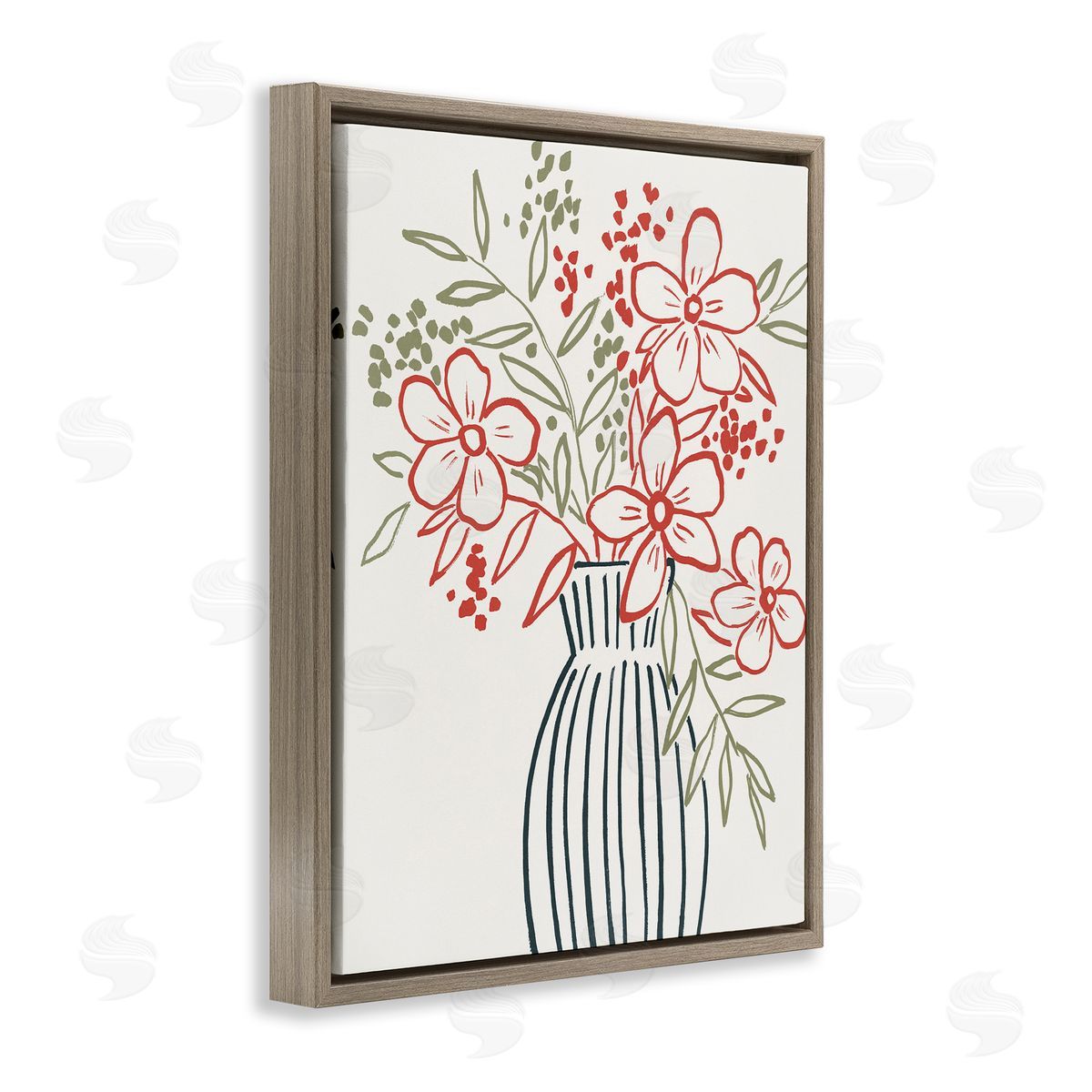 Aria K. Botanical Simplicity Bouquet Canvas Wall Art Print