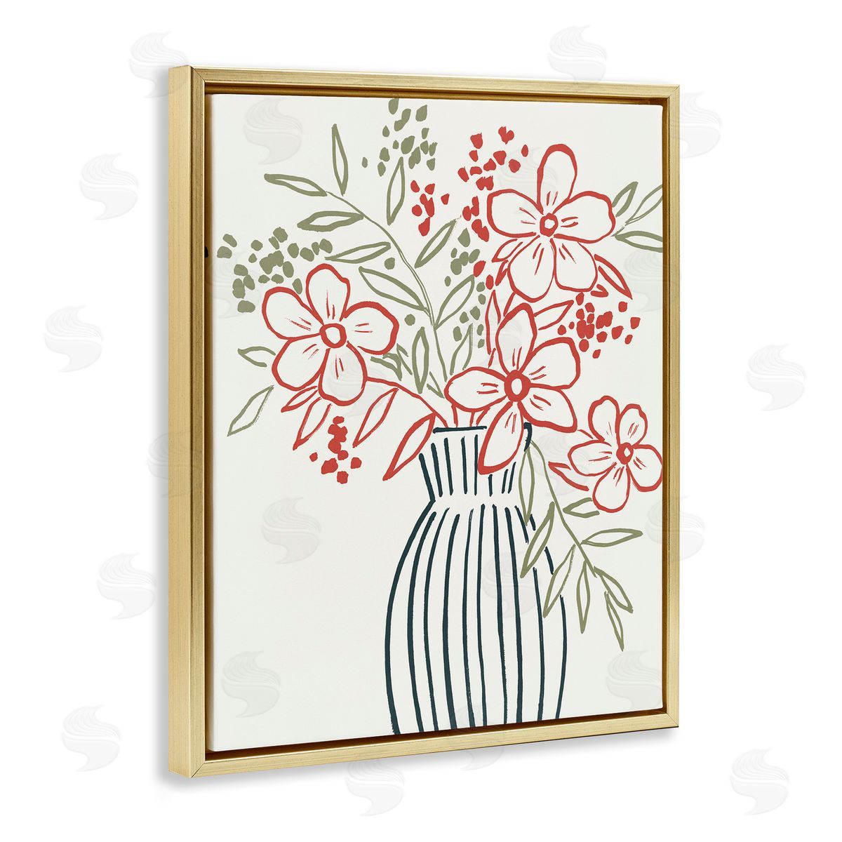 Aria K. Botanical Simplicity Bouquet Canvas Wall Art Print