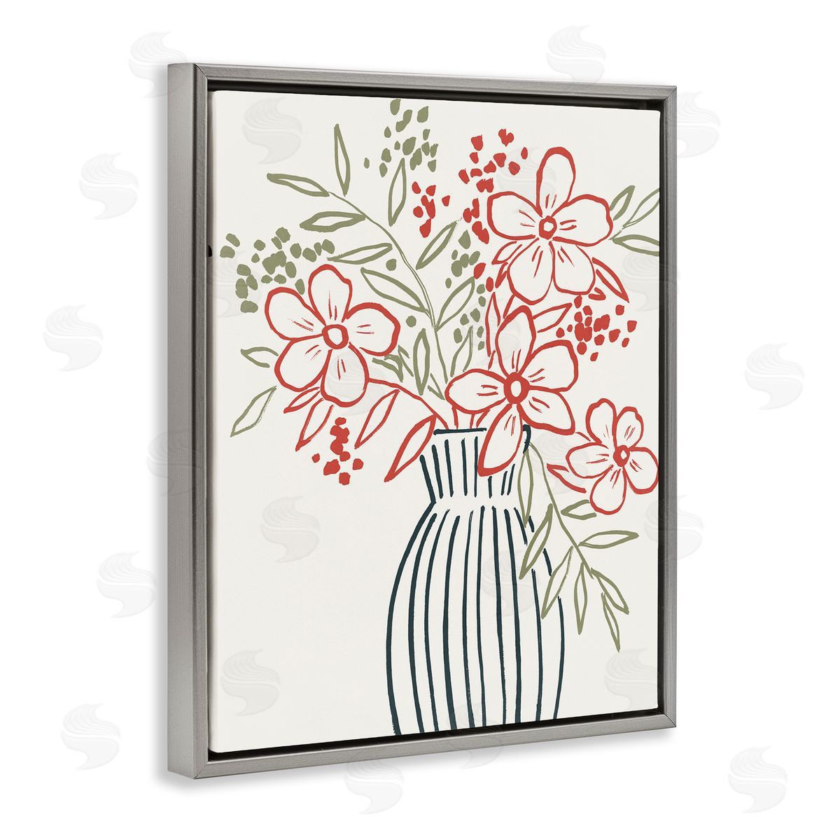 Aria K. Botanical Simplicity Bouquet Canvas Wall Art Print