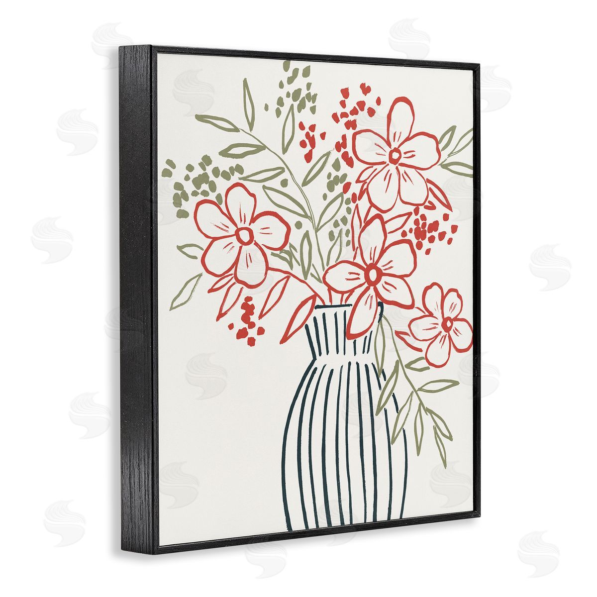 Aria K. Botanical Simplicity Bouquet Canvas Wall Art Print