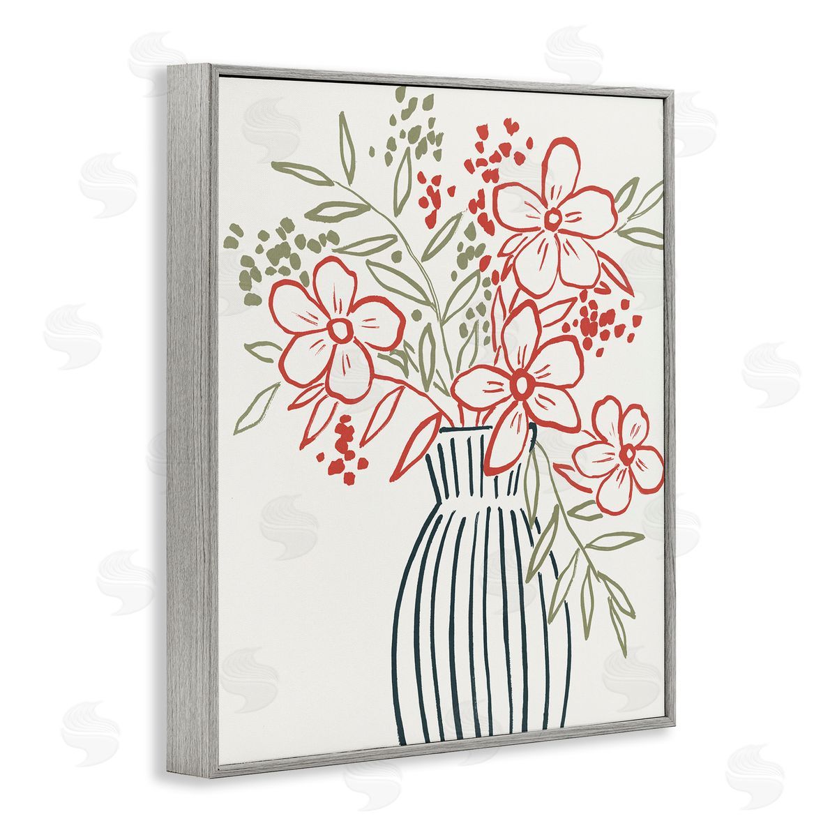 Aria K. Botanical Simplicity Bouquet Canvas Wall Art Print