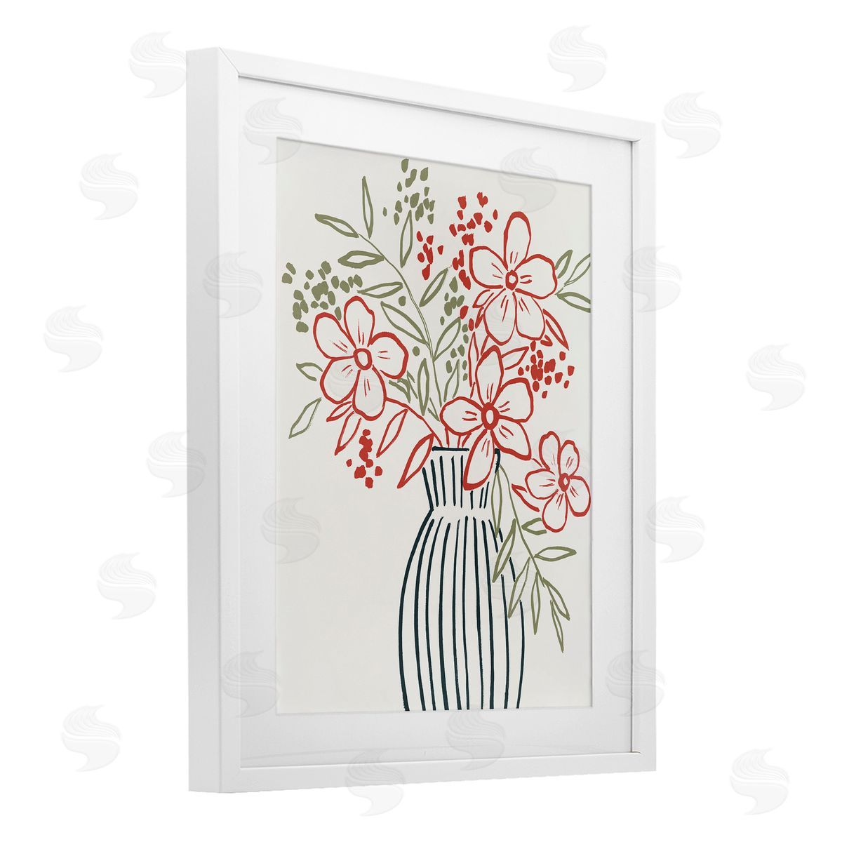 Aria K. Botanical Simplicity Bouquet Canvas Wall Art Print