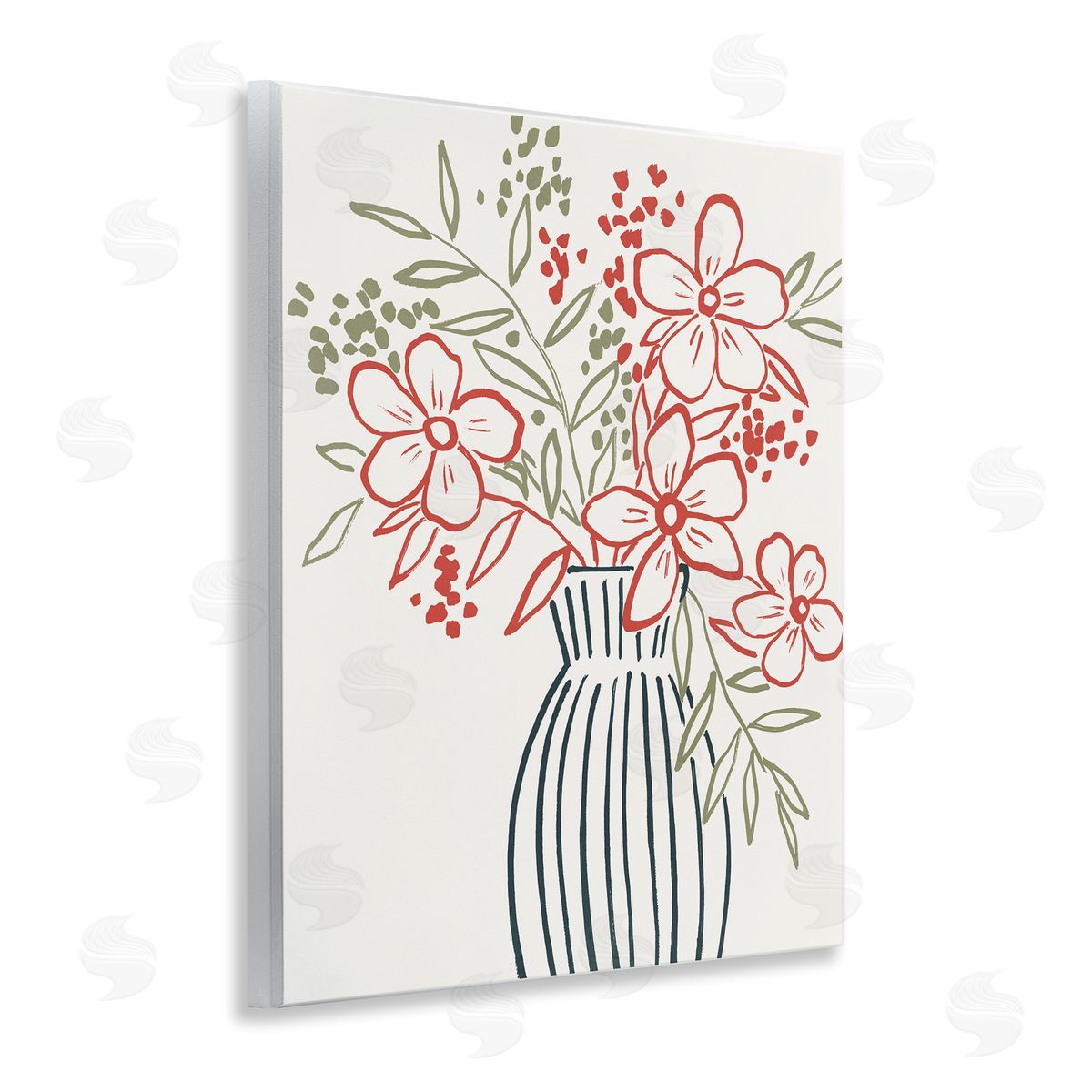 Aria K. Botanical Simplicity Bouquet Canvas Wall Art Print