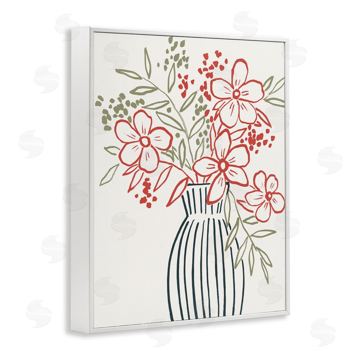Aria K. Botanical Simplicity Bouquet Canvas Wall Art Print