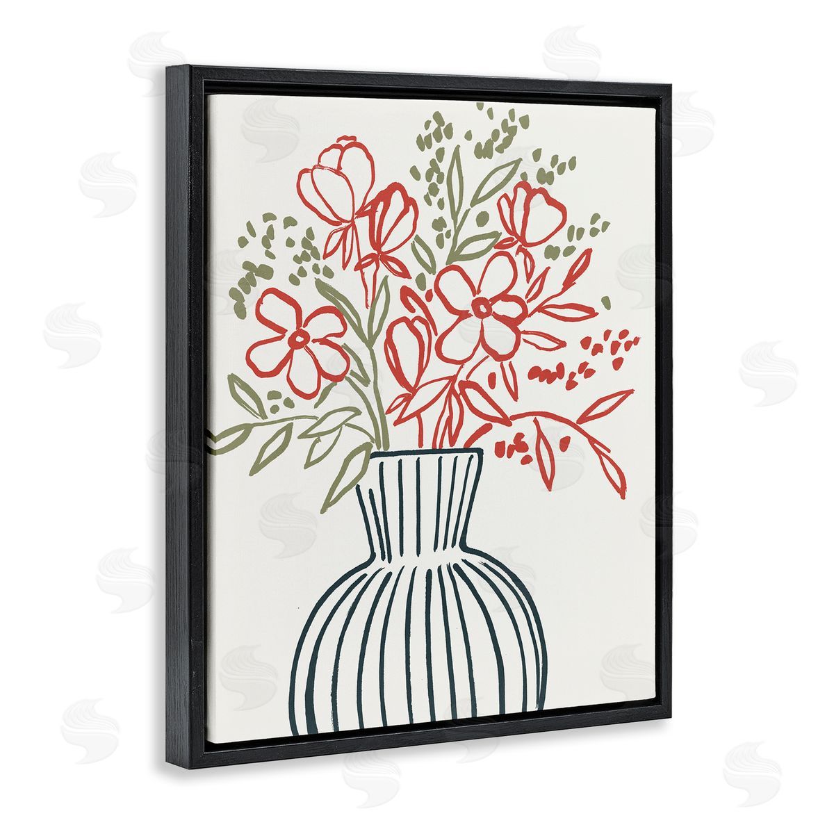 Aria K. Botanical Vase Simplicity Canvas Wall Art Print
