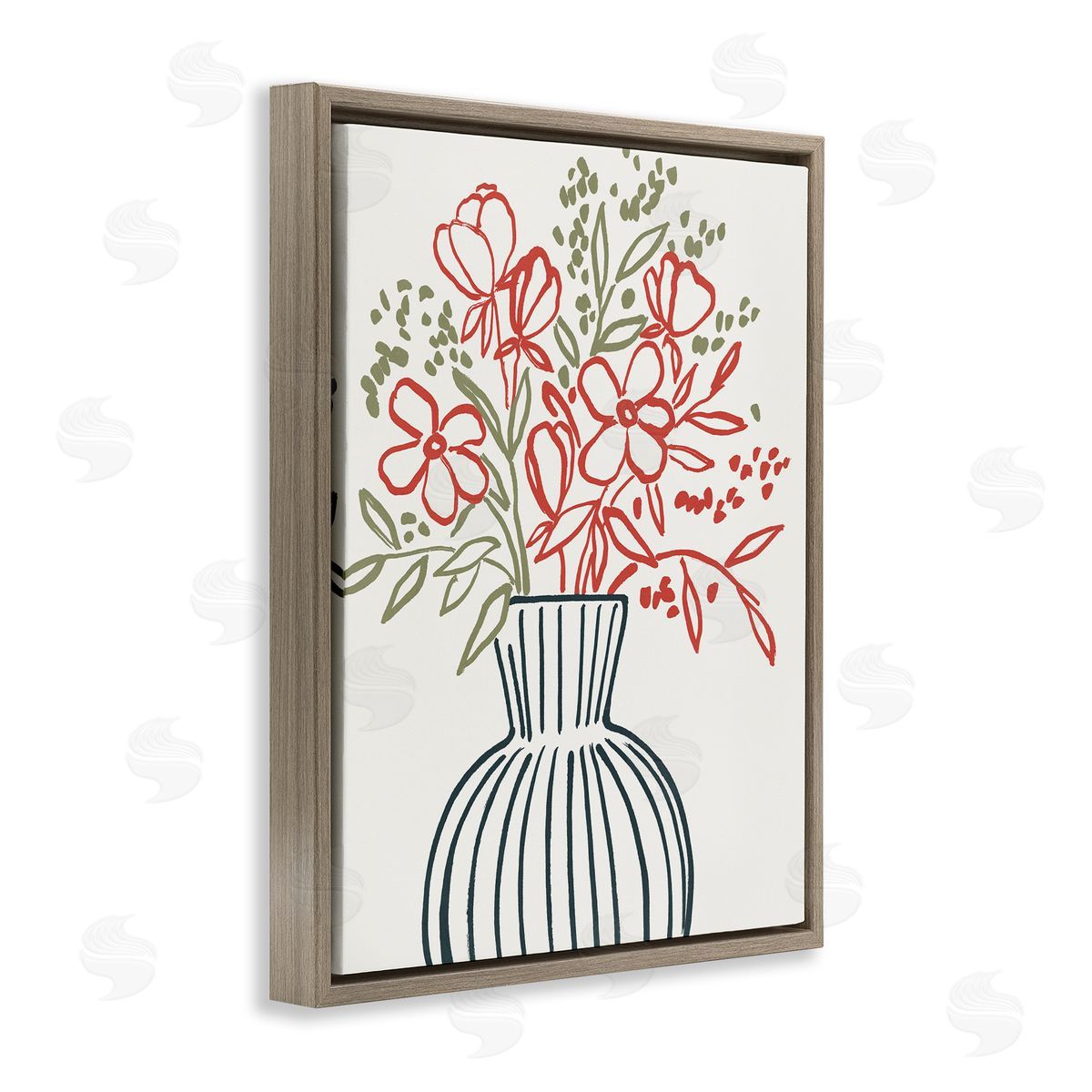 Aria K. Botanical Vase Simplicity Canvas Wall Art Print