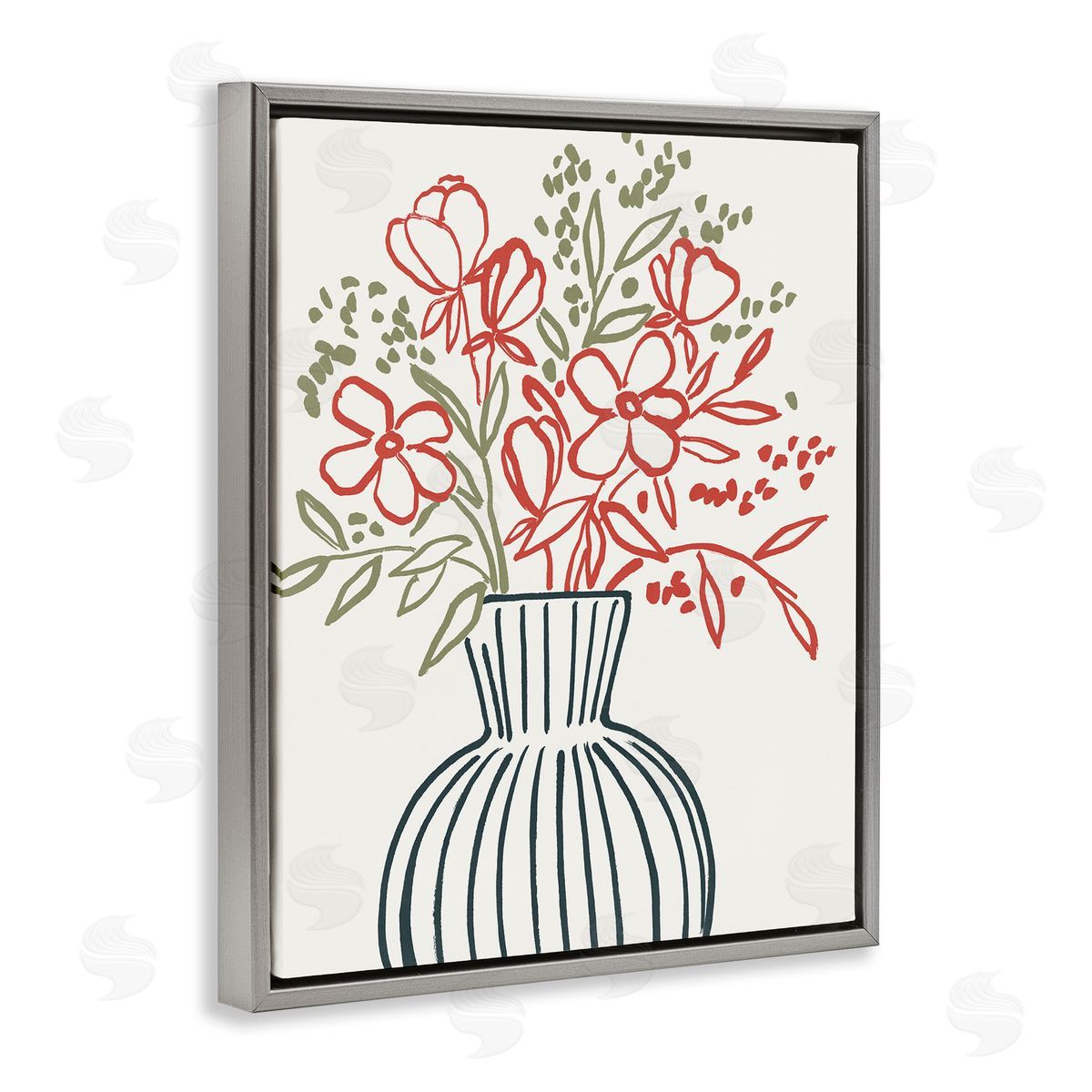 Aria K. Botanical Vase Simplicity Canvas Wall Art Print