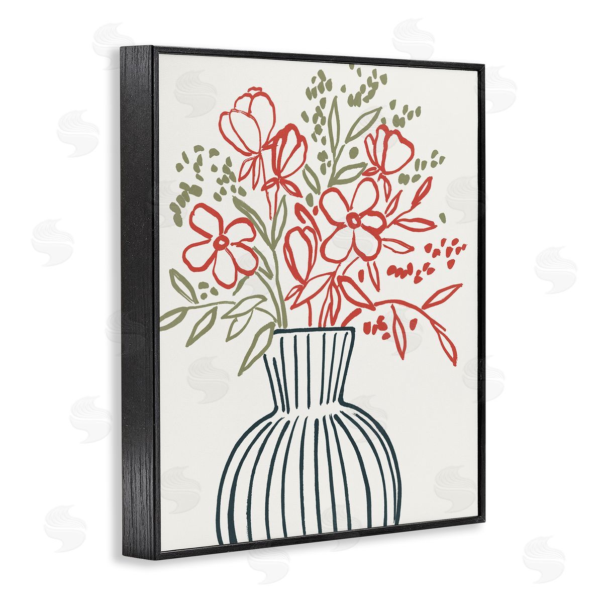 Aria K. Botanical Vase Simplicity Canvas Wall Art Print