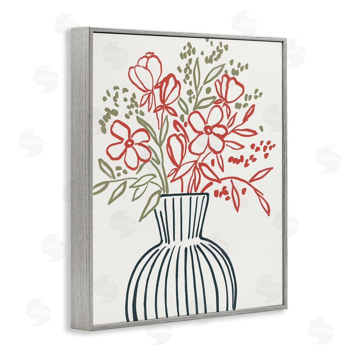Aria K. Botanical Vase Simplicity Canvas Wall Art Print