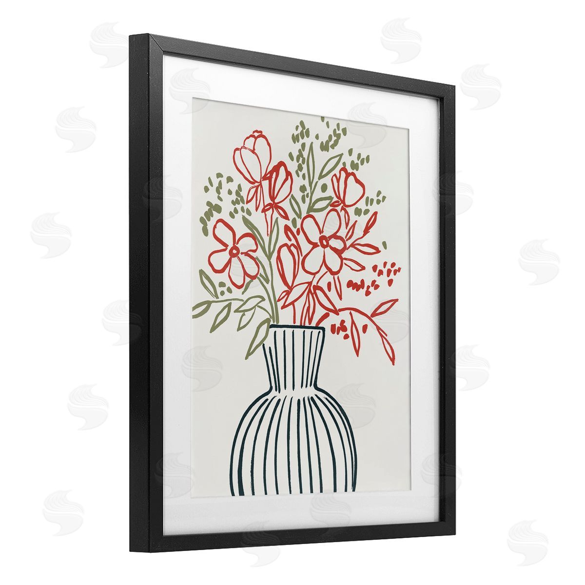 Aria K. Botanical Vase Simplicity Canvas Wall Art Print