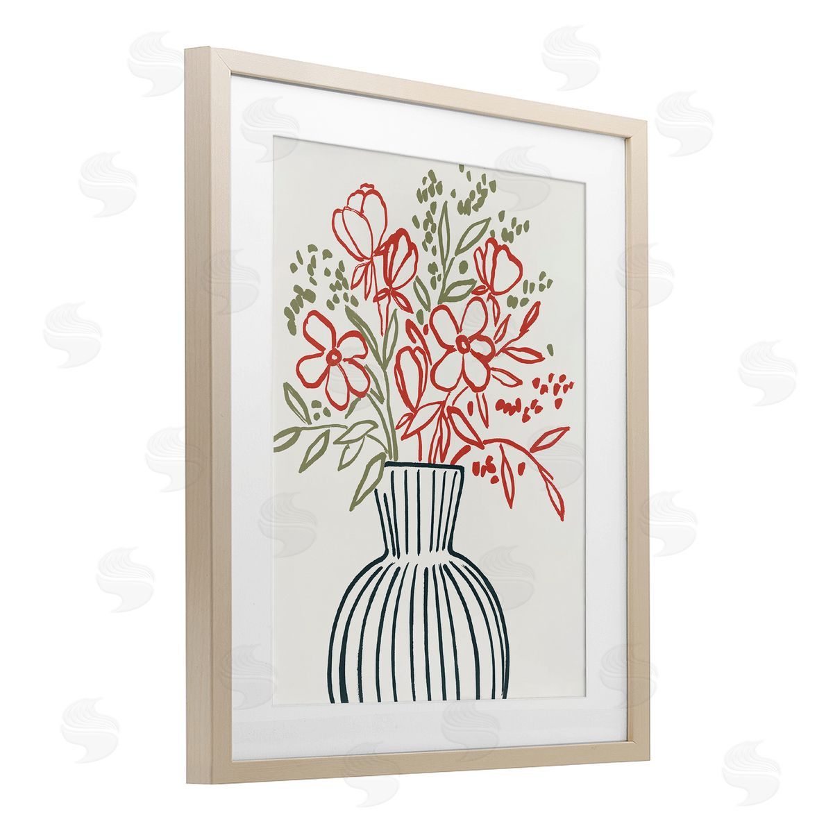 Aria K. Botanical Vase Simplicity Canvas Wall Art Print