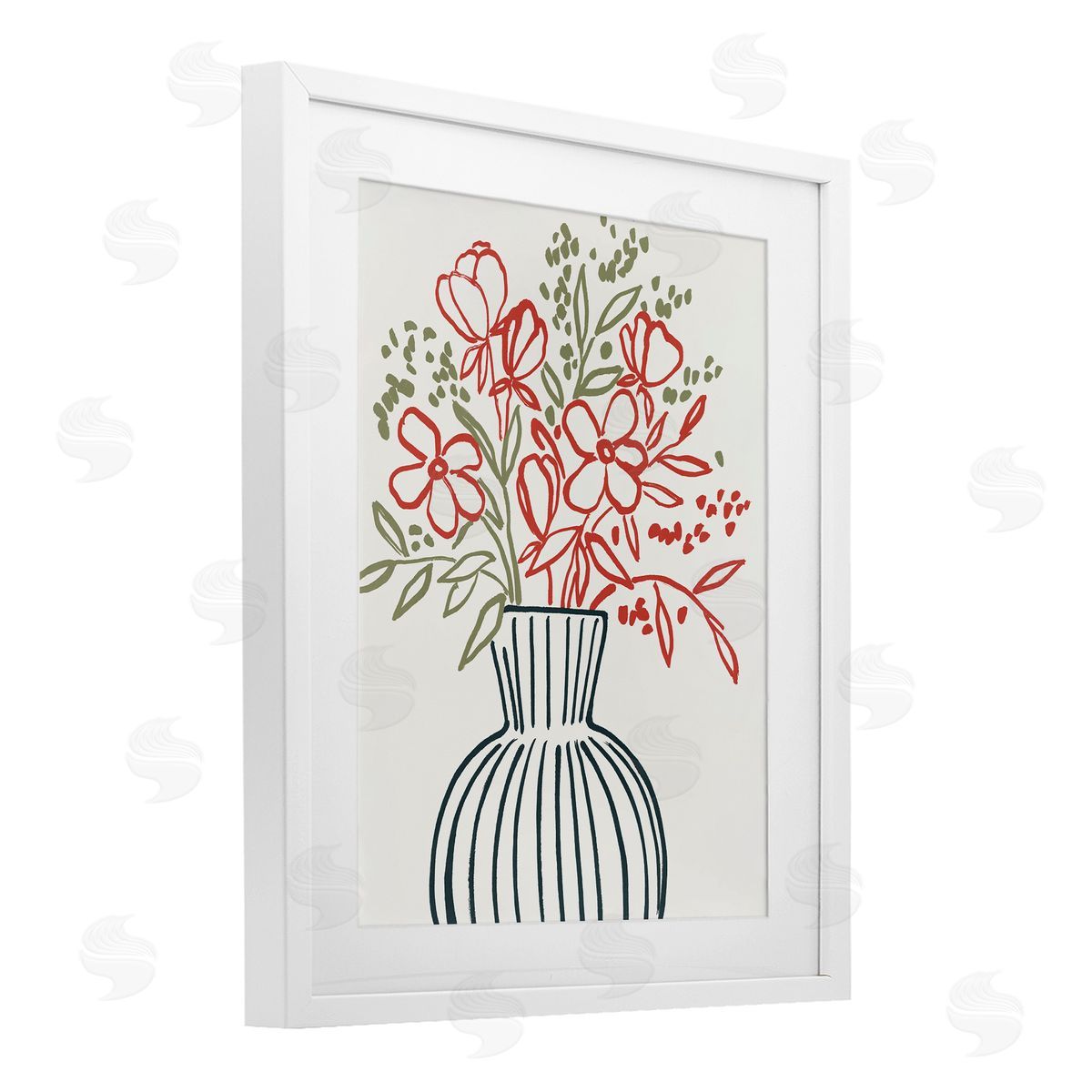 Aria K. Botanical Vase Simplicity Canvas Wall Art Print
