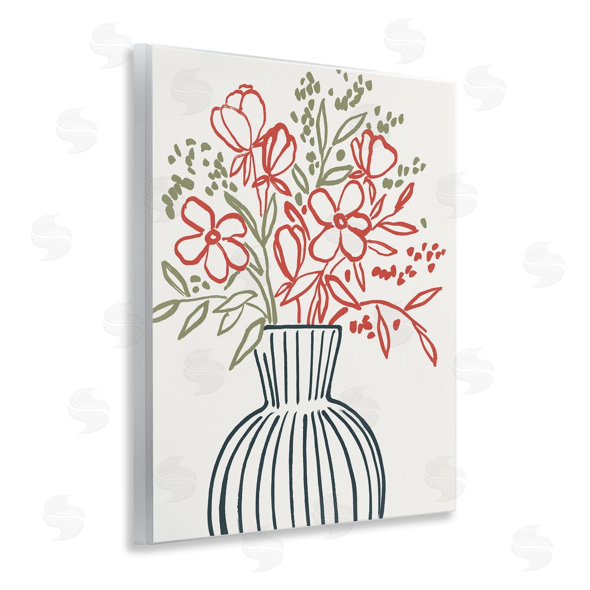 Aria K. Botanical Vase Simplicity Canvas Wall Art Print