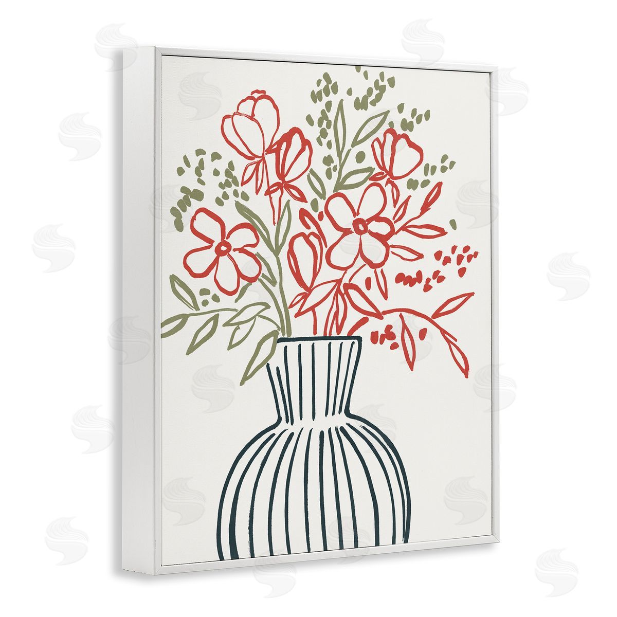 Aria K. Botanical Vase Simplicity Canvas Wall Art Print