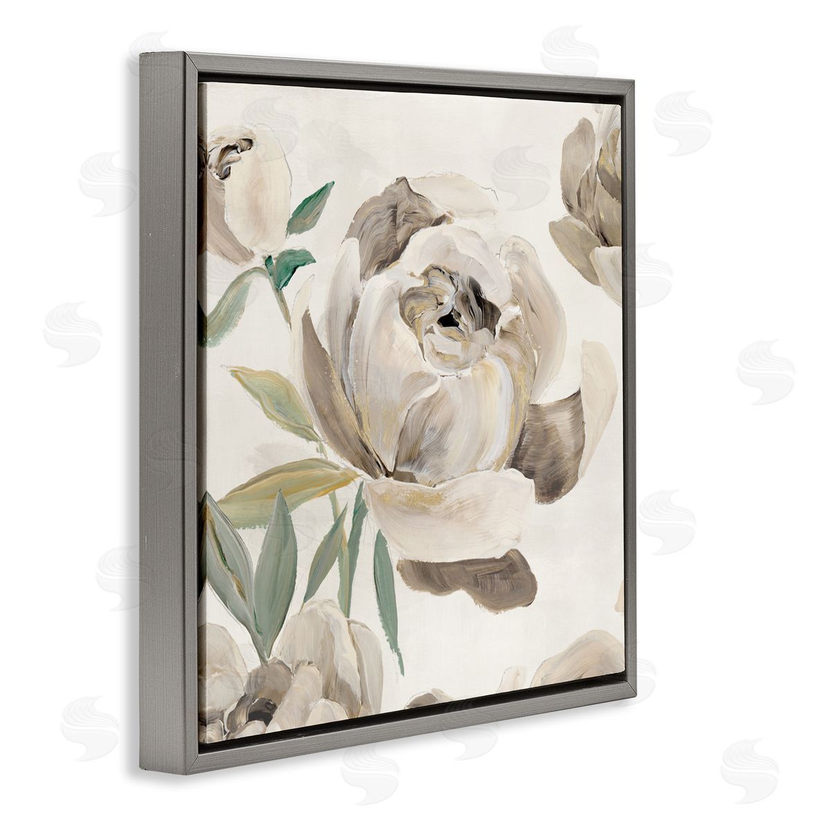 Aria K. Rounded Lustrous Peonies Canvas Wall Art Print