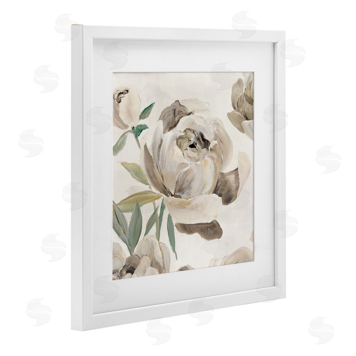 Aria K. Rounded Lustrous Peonies Canvas Wall Art Print