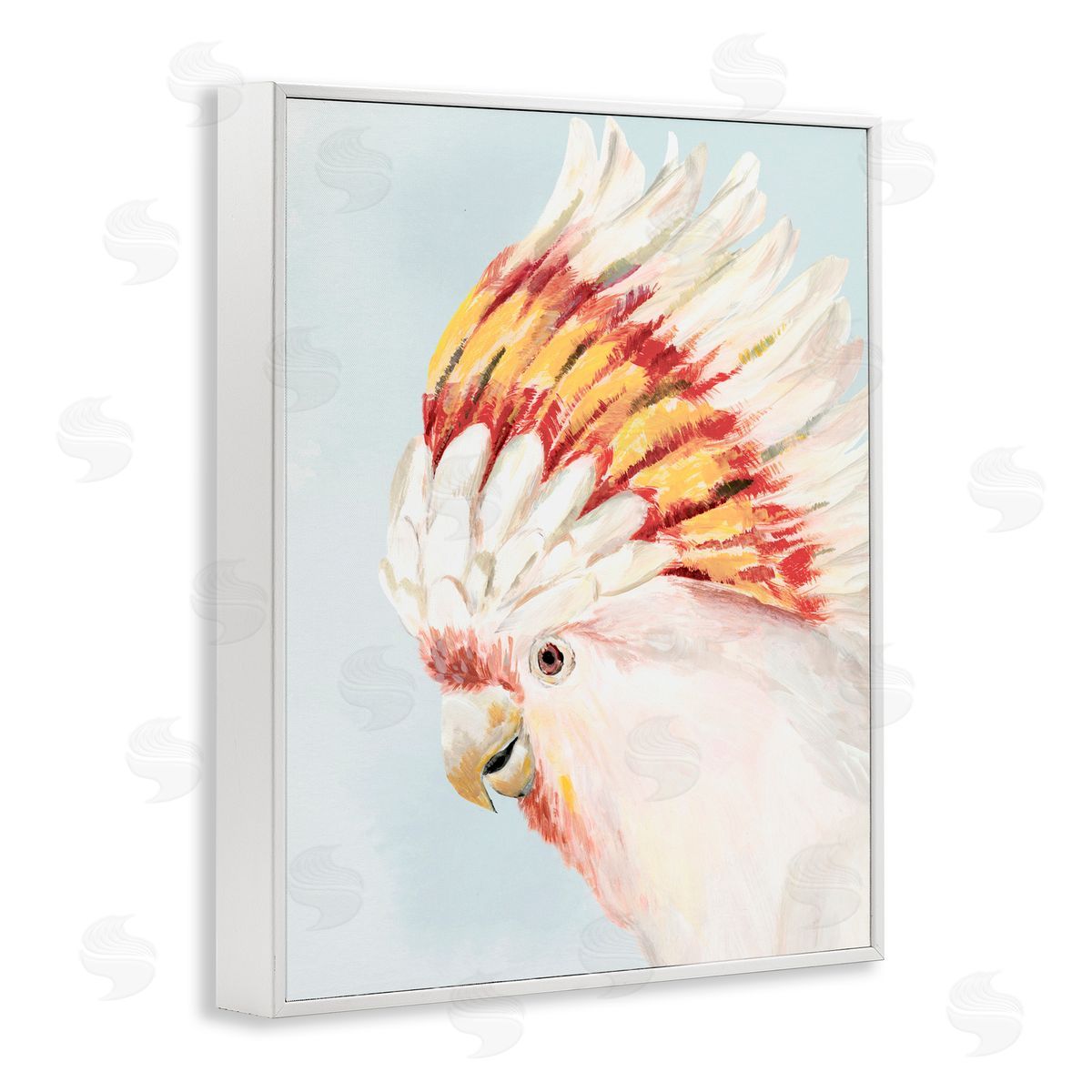 Hannah Dawson Vivid Plumage Cockatoo White Frame Giclee Art Print