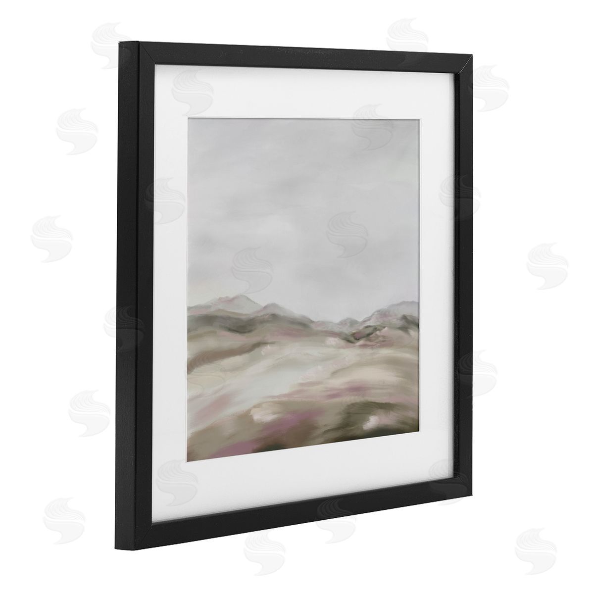 J:L Design The Vantage Point Landscape Black Framed Print Under Glass Art