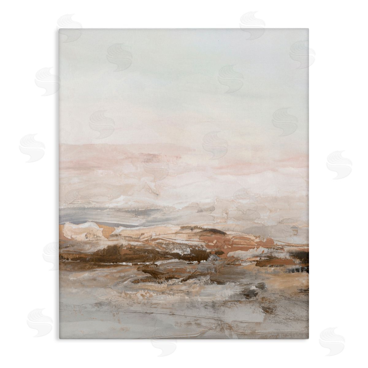 Hazel J. Muted Horizon in Neutrals Canvas Wall Art Print