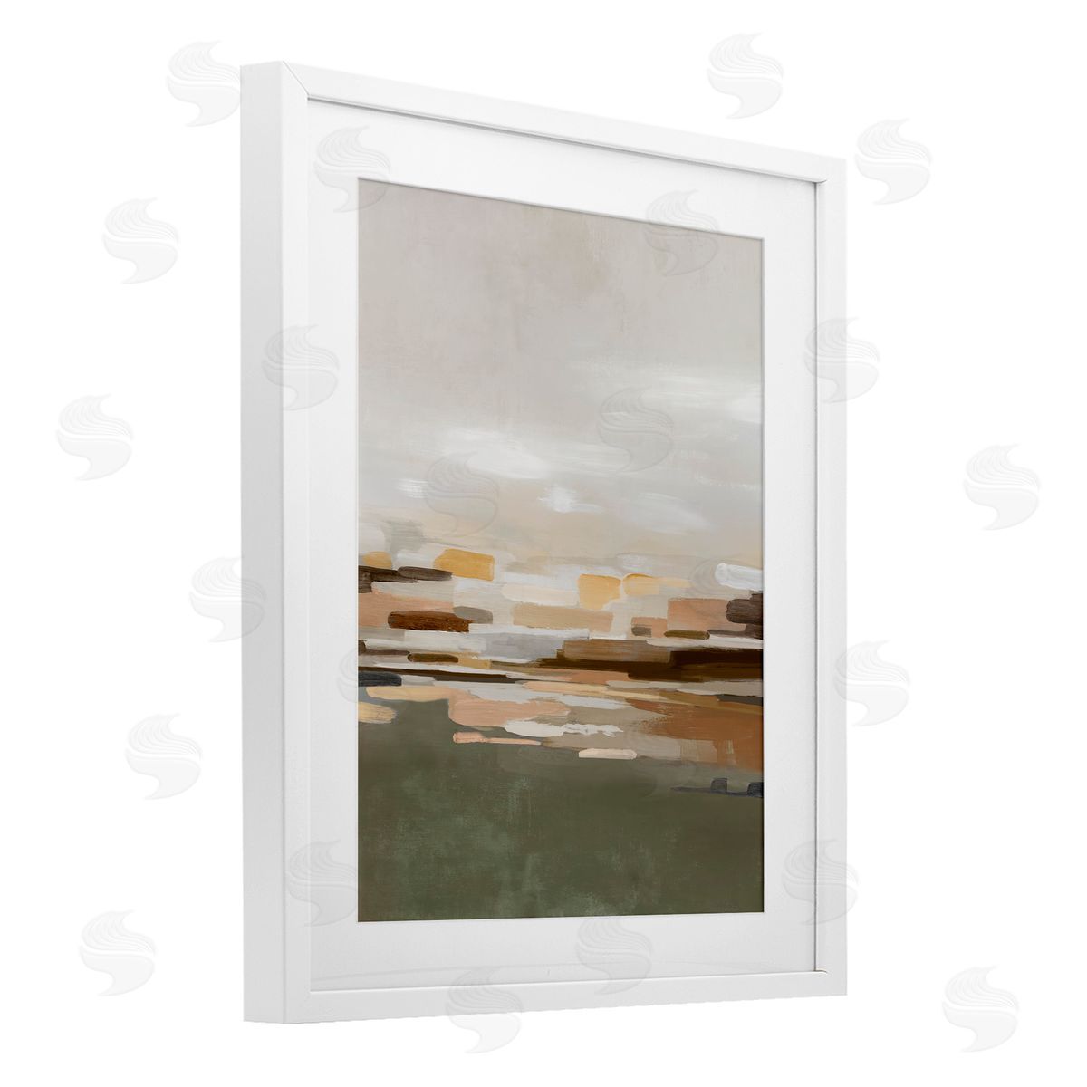 Emma Peal Unusual With Green Abstraction Canvas Wall Art Print