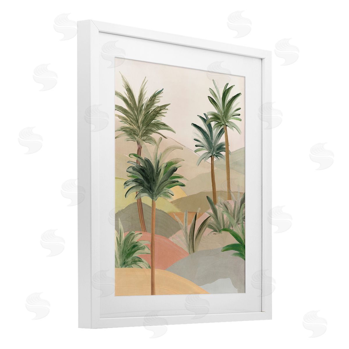 Ian C. Desert Oasis Hills Canvas Wall Art Print