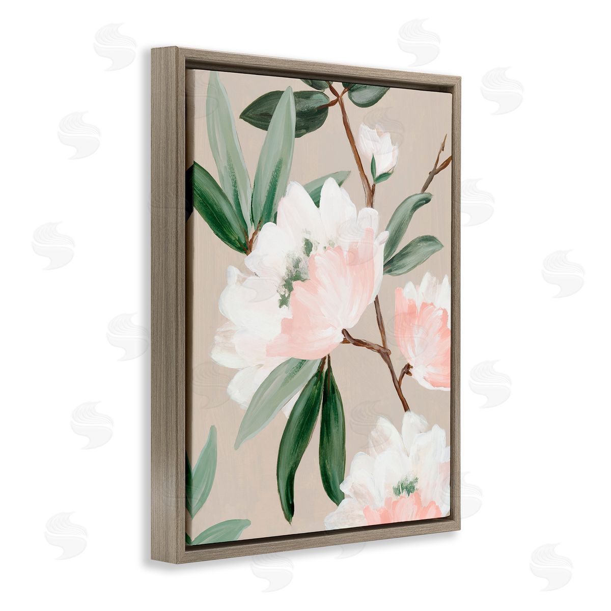 Alex Black Rose Elegance Foliage Canvas Wall Art Print