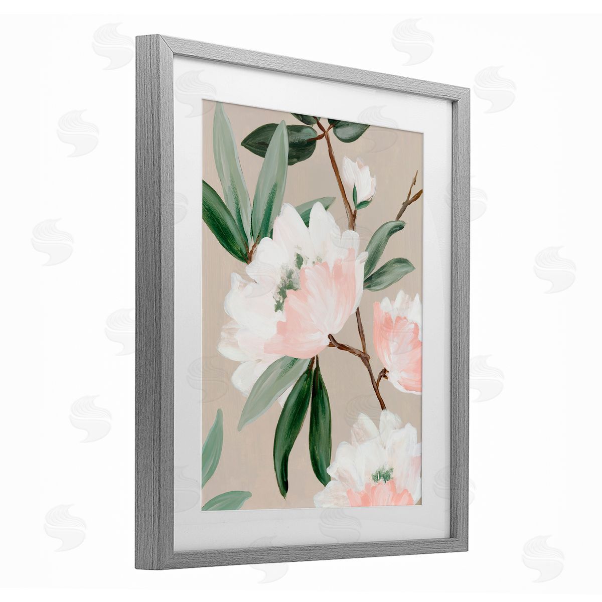 Alex Black Rose Elegance Foliage Canvas Wall Art Print