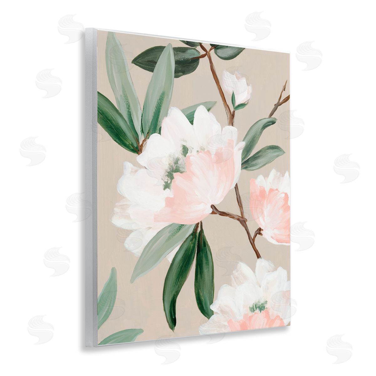 Alex Black Rose Elegance Foliage Canvas Wall Art Print