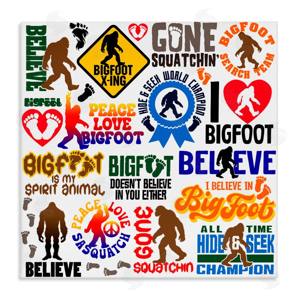 Jim Baldwin Mythical Creature Believe Phrases Canvas Wall Art Print