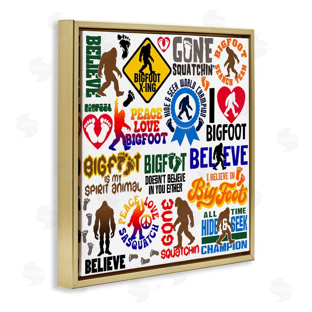 Jim Baldwin Mythical Creature Believe Phrases Canvas Wall Art Print