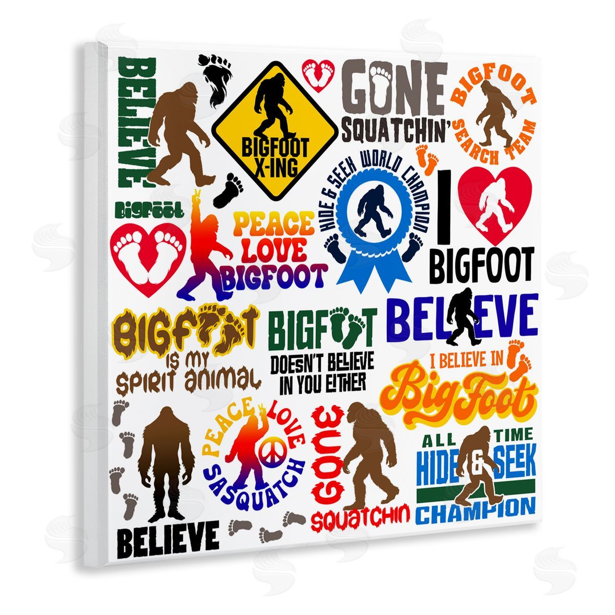 Jim Baldwin Mythical Creature Believe Phrases Canvas Wall Art Print