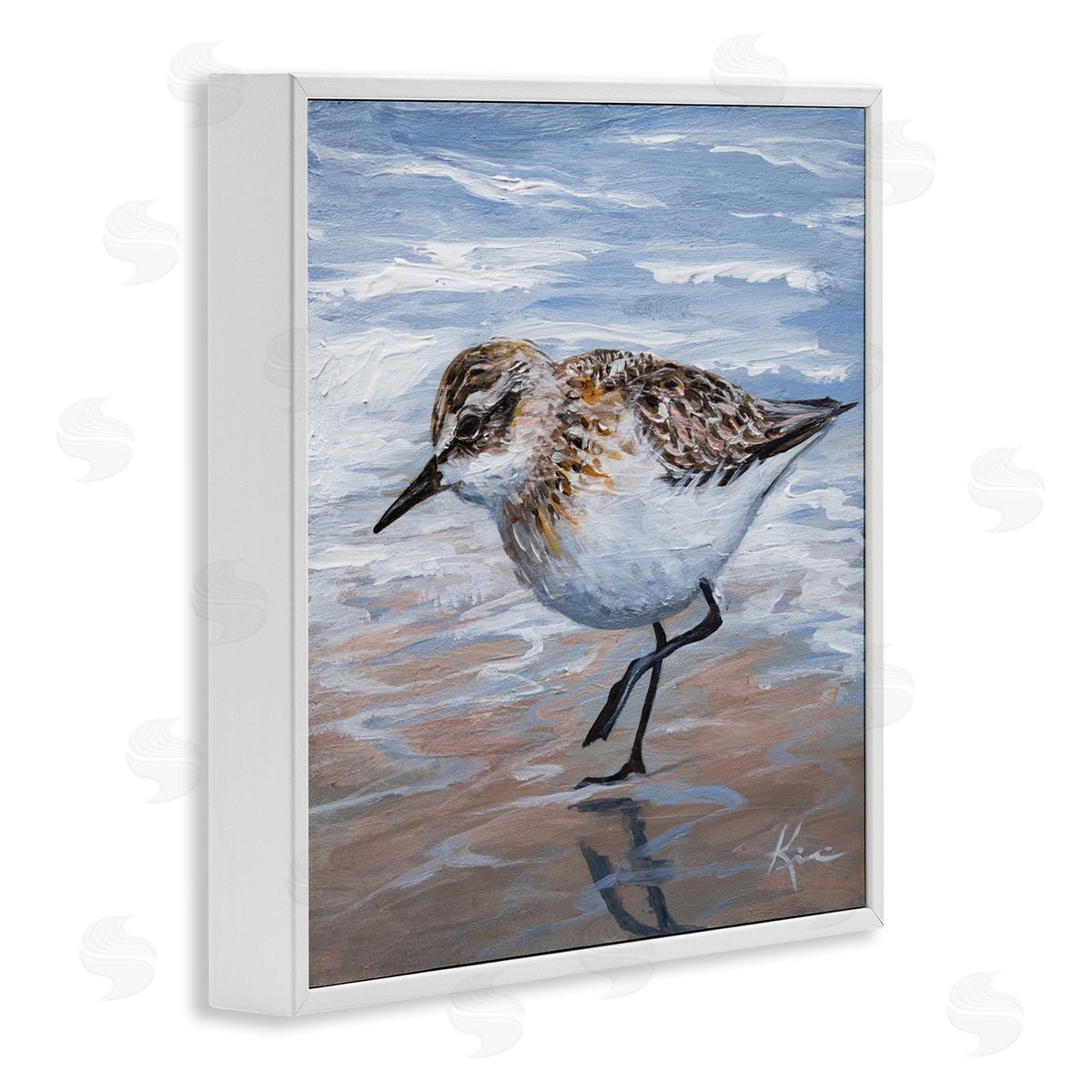 Lindsay Kivi Fine Art Sand Piper Shore Painting Canvas Wall Art Print