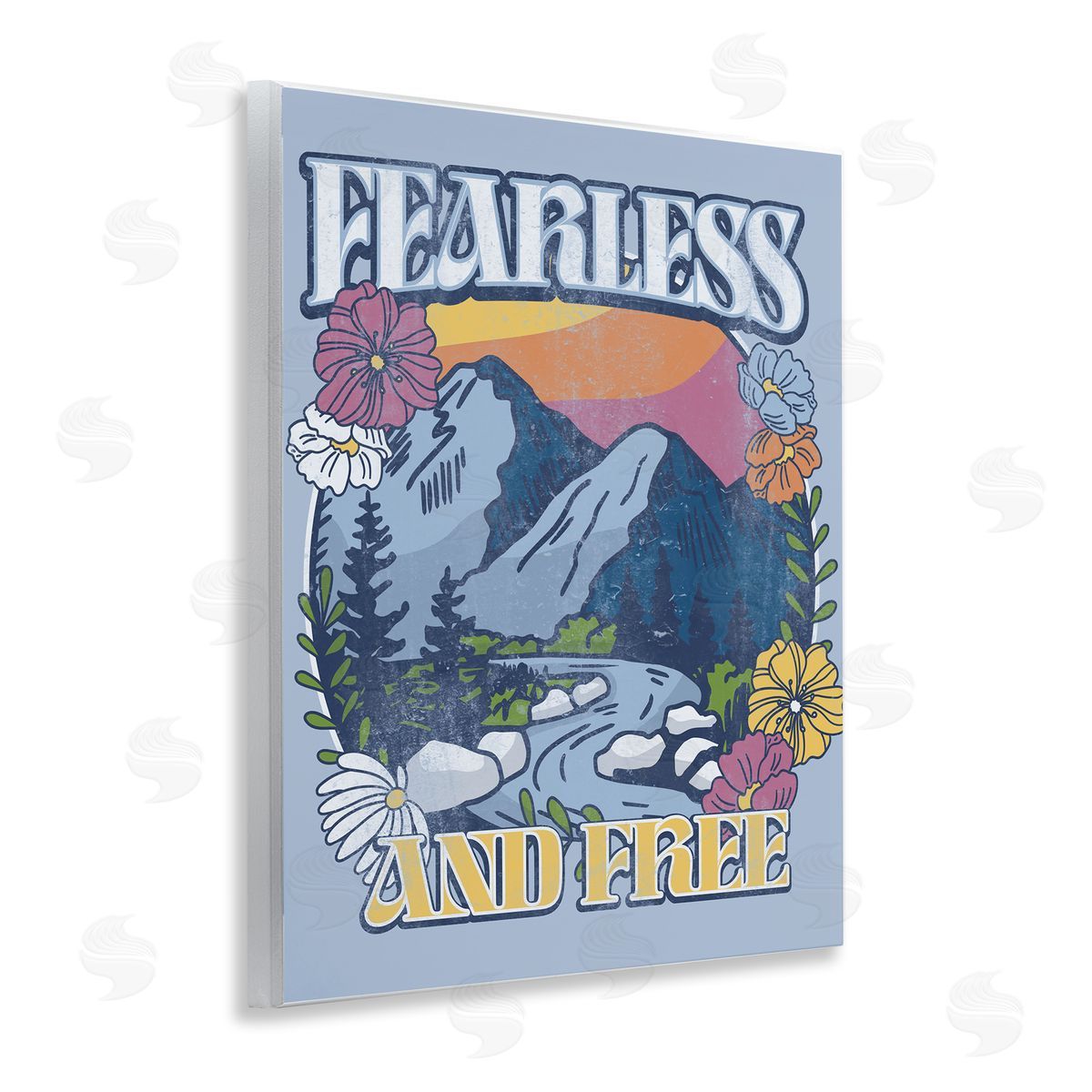 Jedco Brands, Inc. Fearless And Free Mountains Canvas Wall Art Print