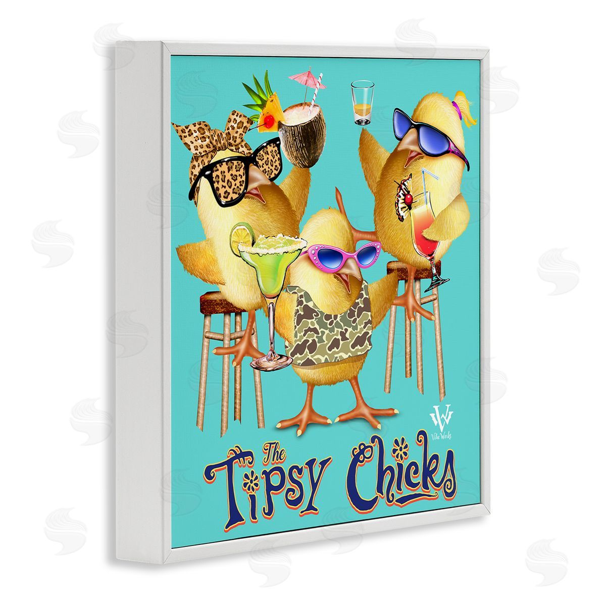 Jim Baldwin Tipsy Chicks Groovy Canvas Wall Art Print