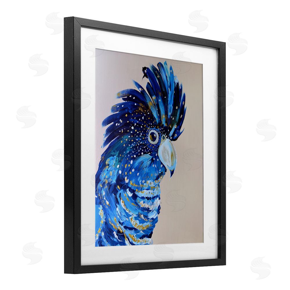 Jennifer Seeley Coco The Cockatoo Black Framed Print Under Glass Art